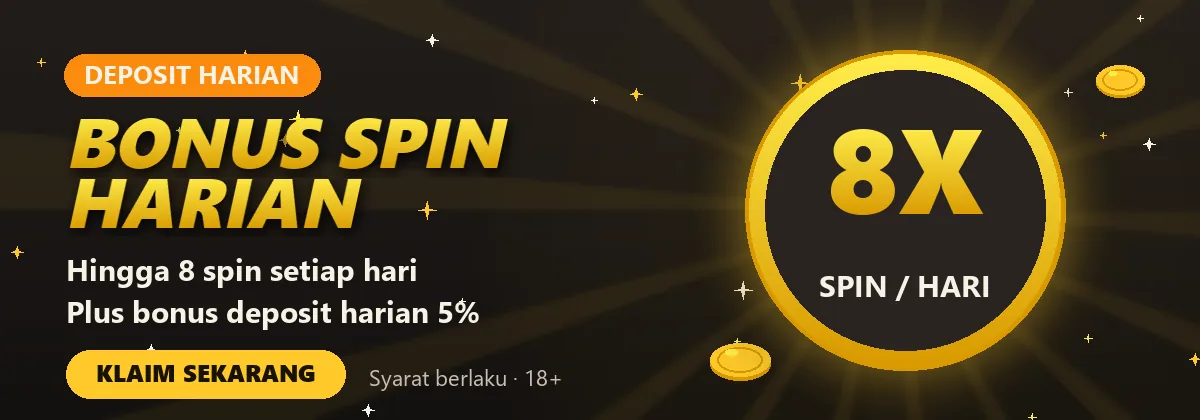 Bonus spin harian EU303, hingga 8 spin per hari